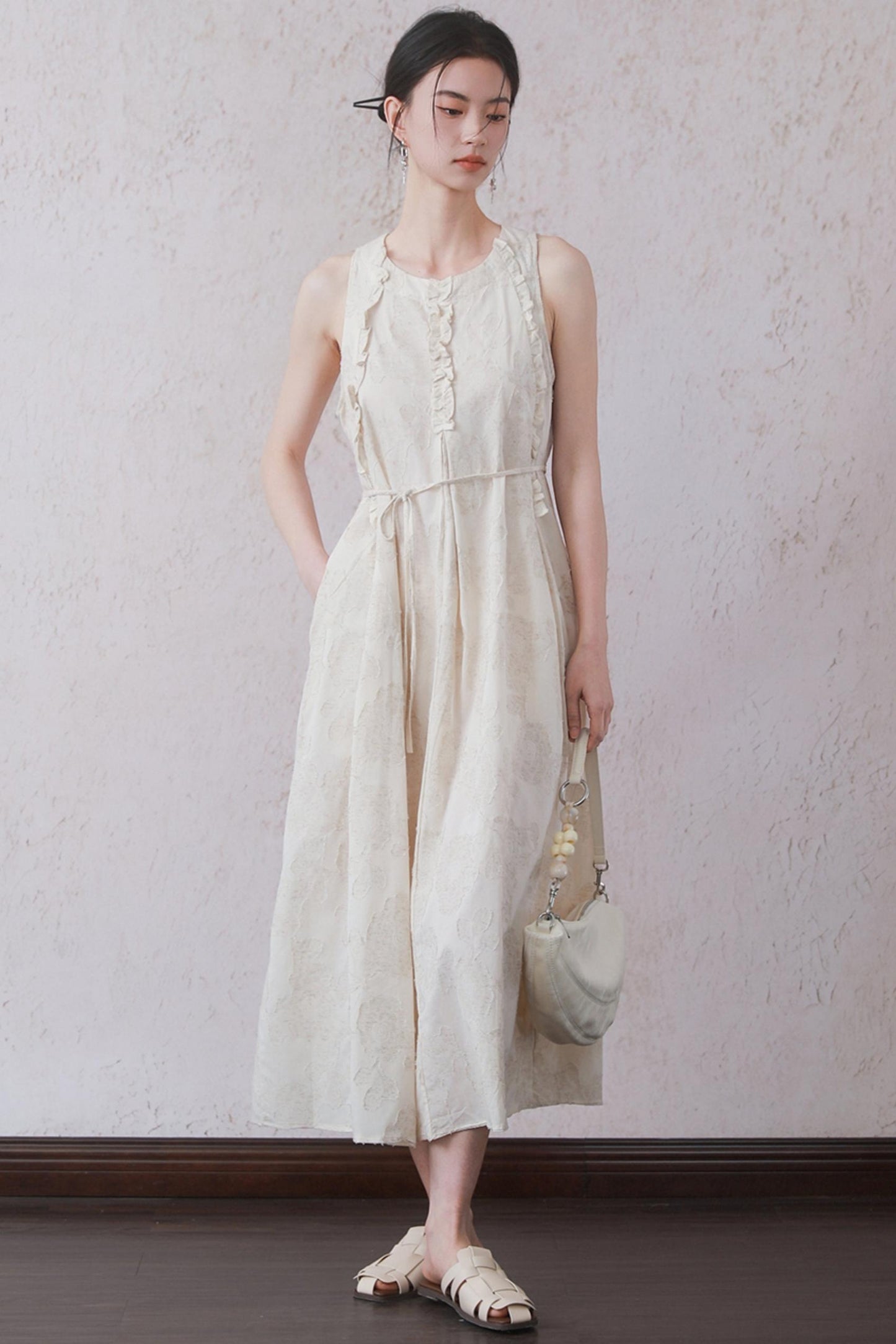 Beige Black Underdress