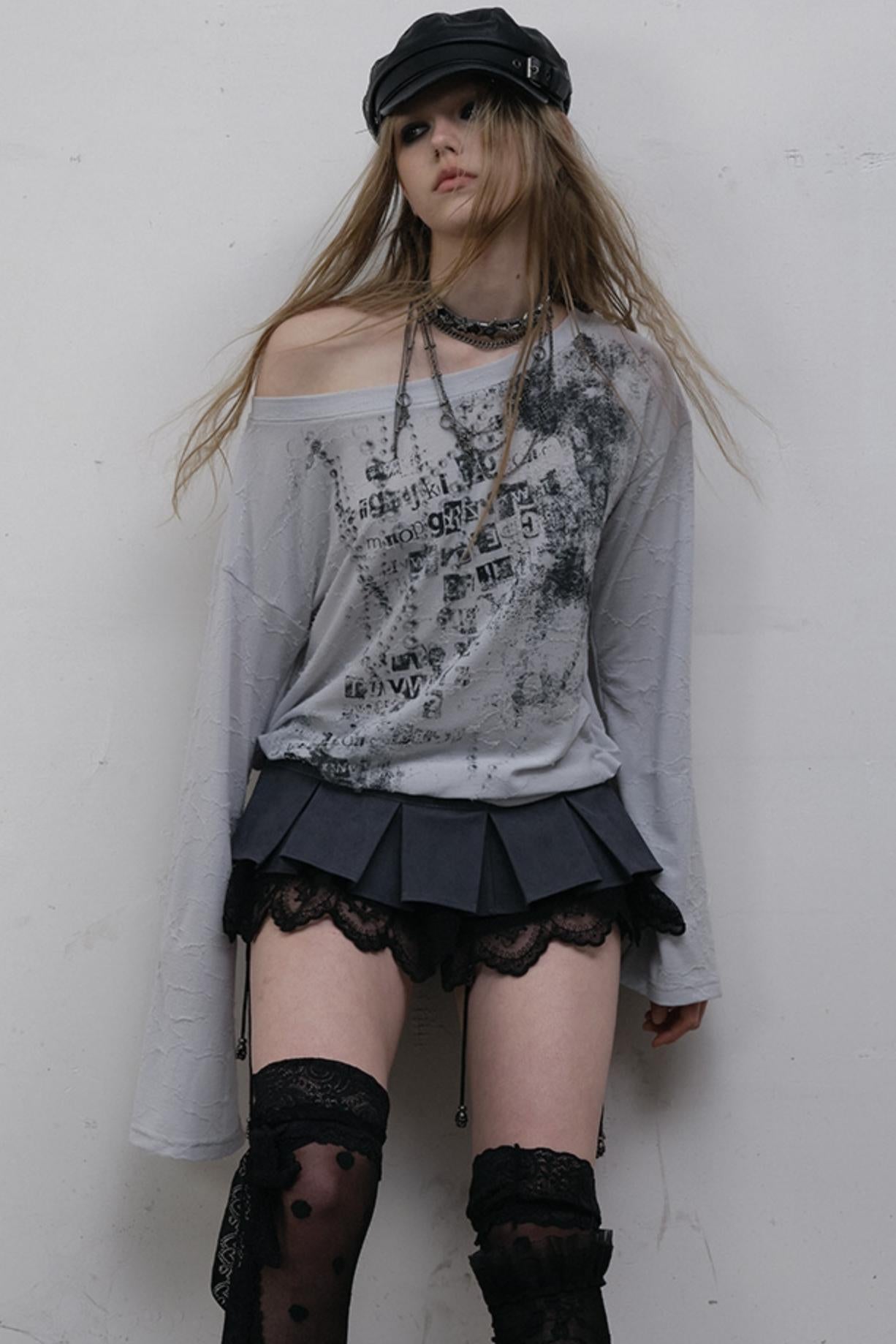 Slouchy One-Shoulder Tee