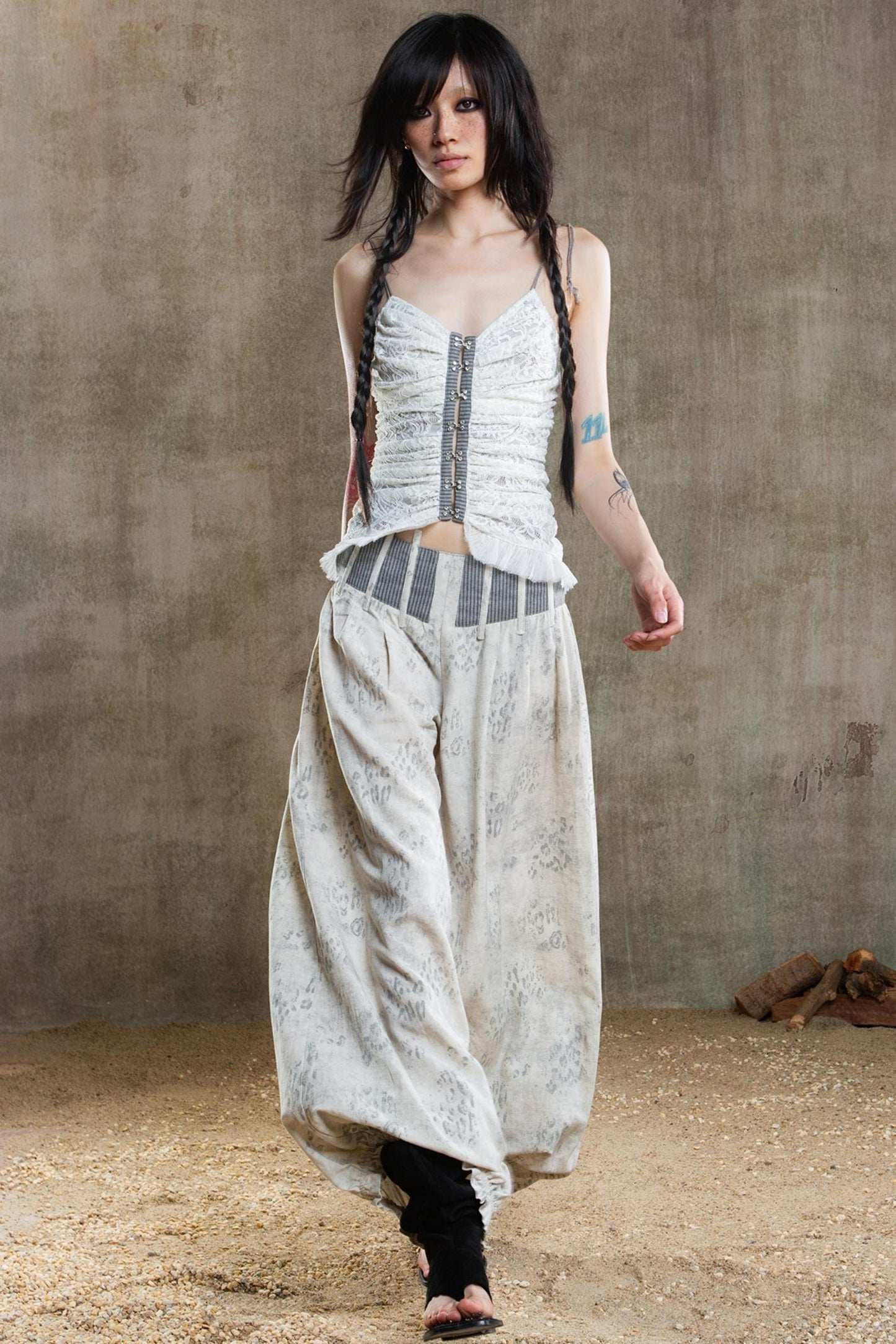 Retro Fishbone Pants