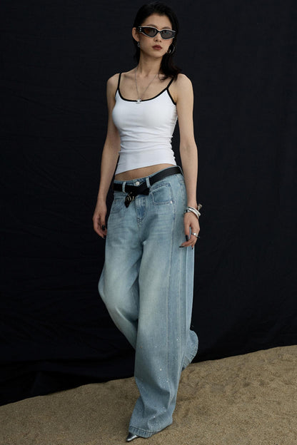 Solid Color U-Tie Slim Camisole