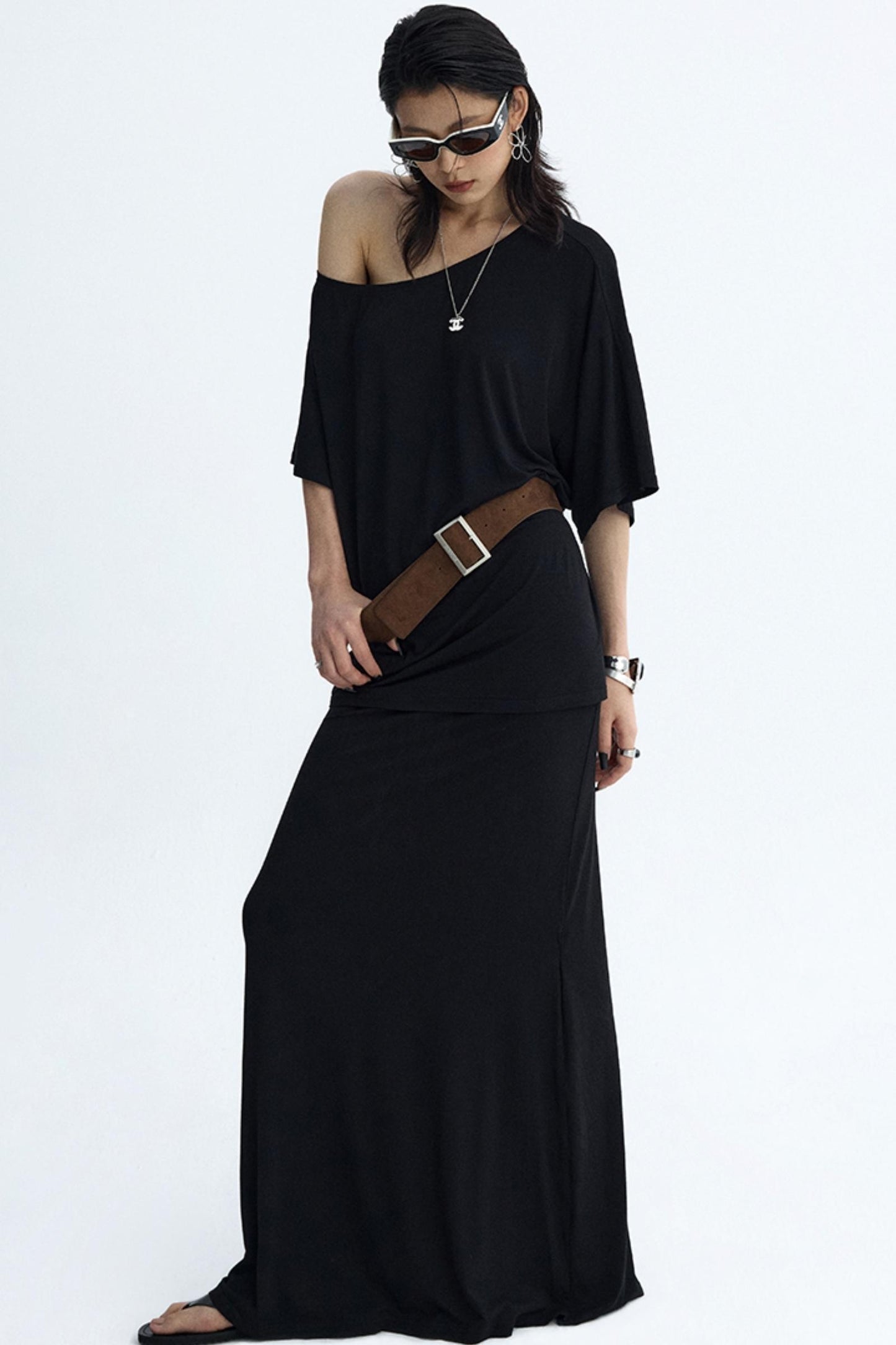 Vintage Distressed Square Buckle Waist Seal