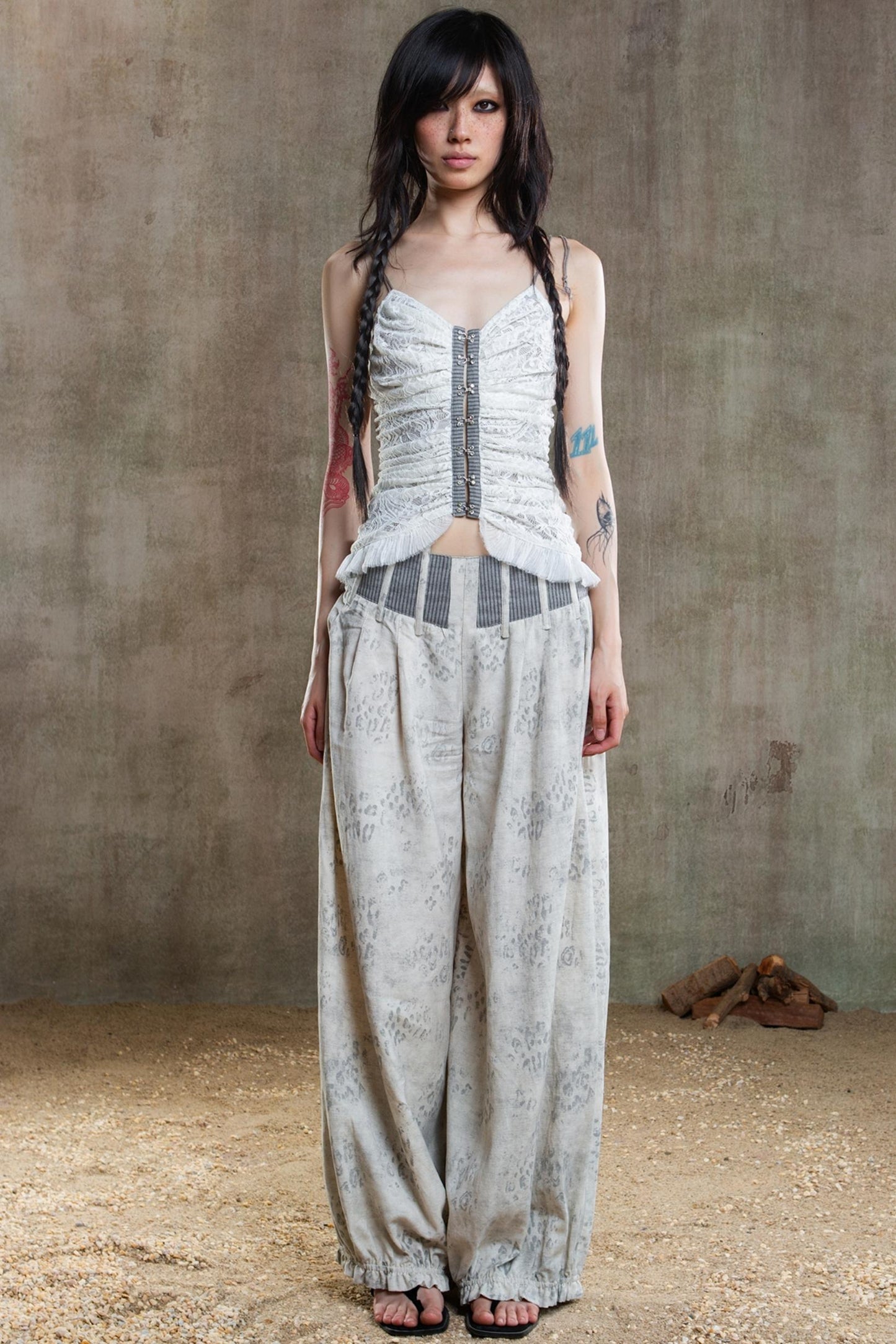 Retro Fishbone Pants