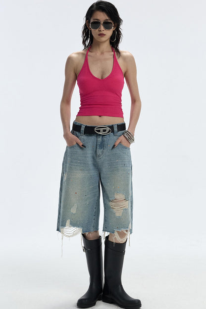 Starry Diamond Denim Pants