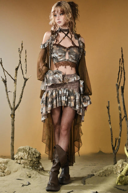 Gilded Snake Halterneck Top