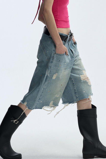 Starry Diamond Denim Pants