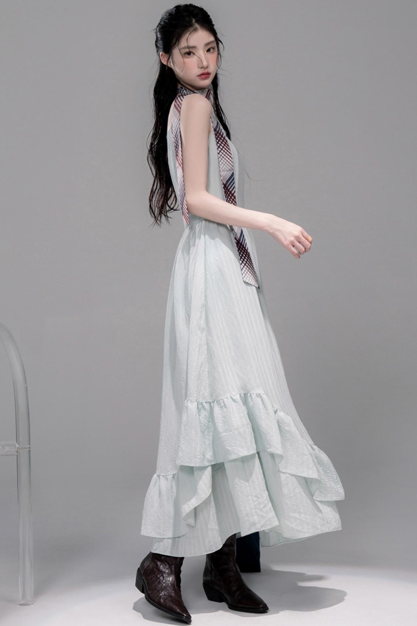 Misty Moon Blue Plaid Denim Jacket