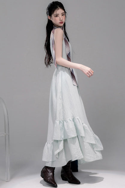 Misty Moon Blue Plaid Denim Jacket