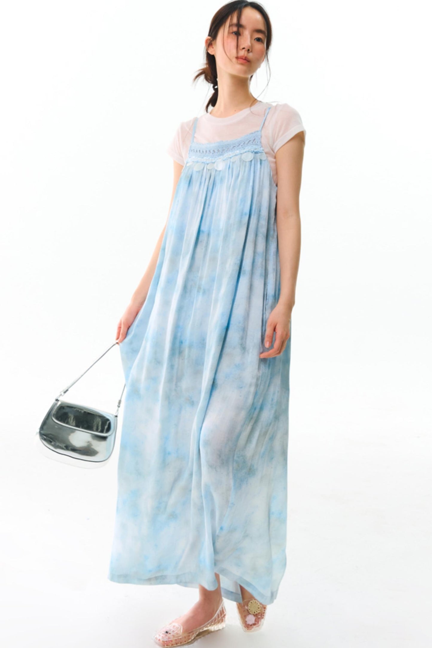 Blue Vacation Halter Dress