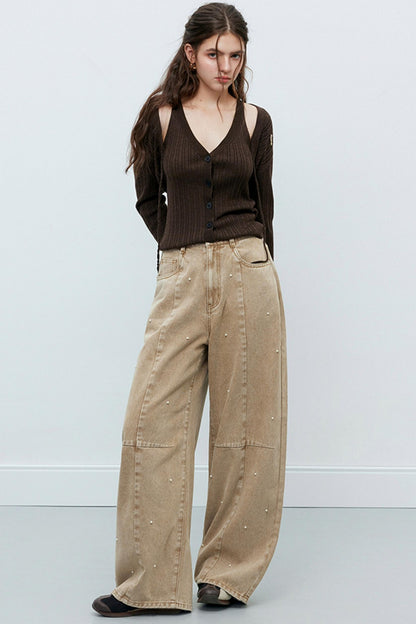 Wool Knit Cardigan Set-Up