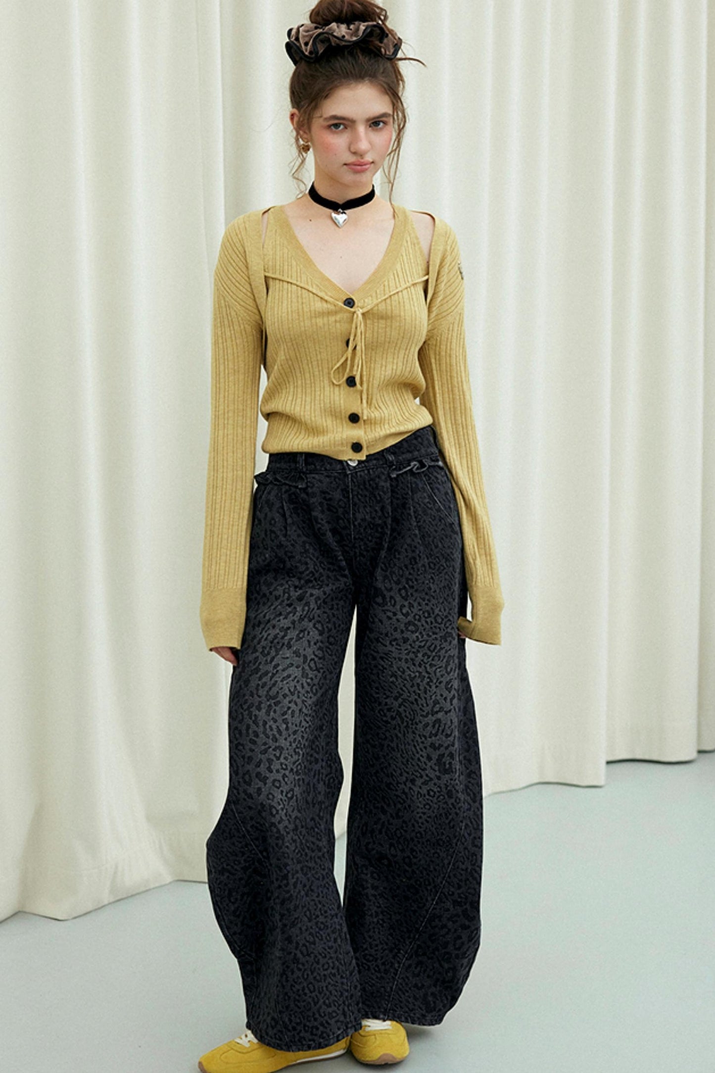 Wool Knit Cardigan Set-Up