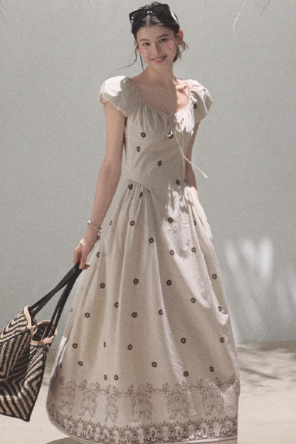 Luminous Cotton Tea Dress