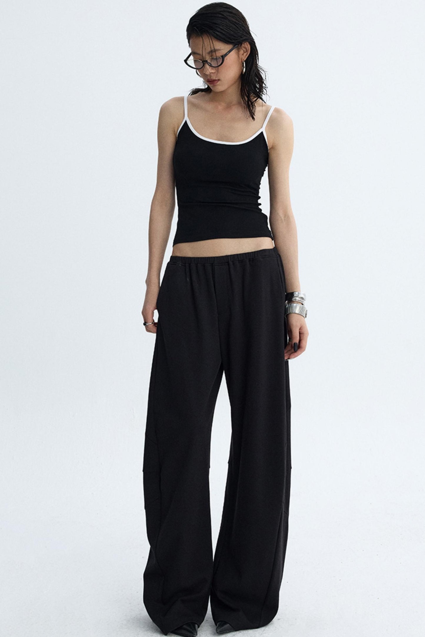 Solid Color U-Tie Slim Camisole