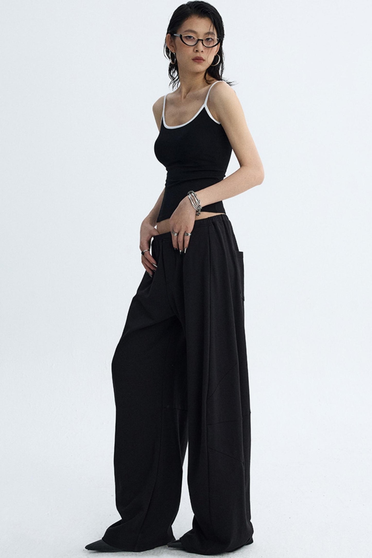 Solid Color U-Tie Slim Camisole