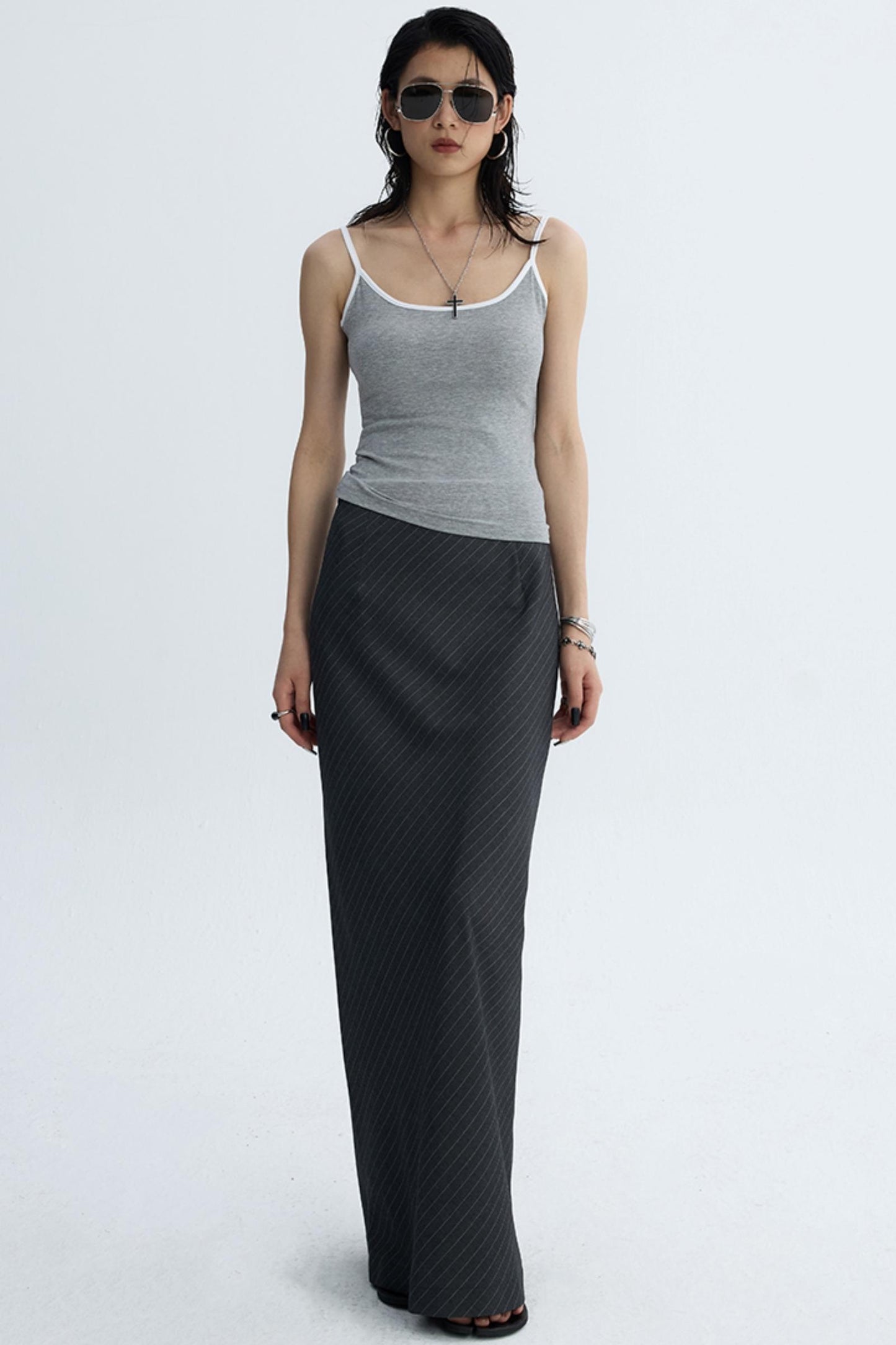 Solid Color U-Tie Slim Camisole