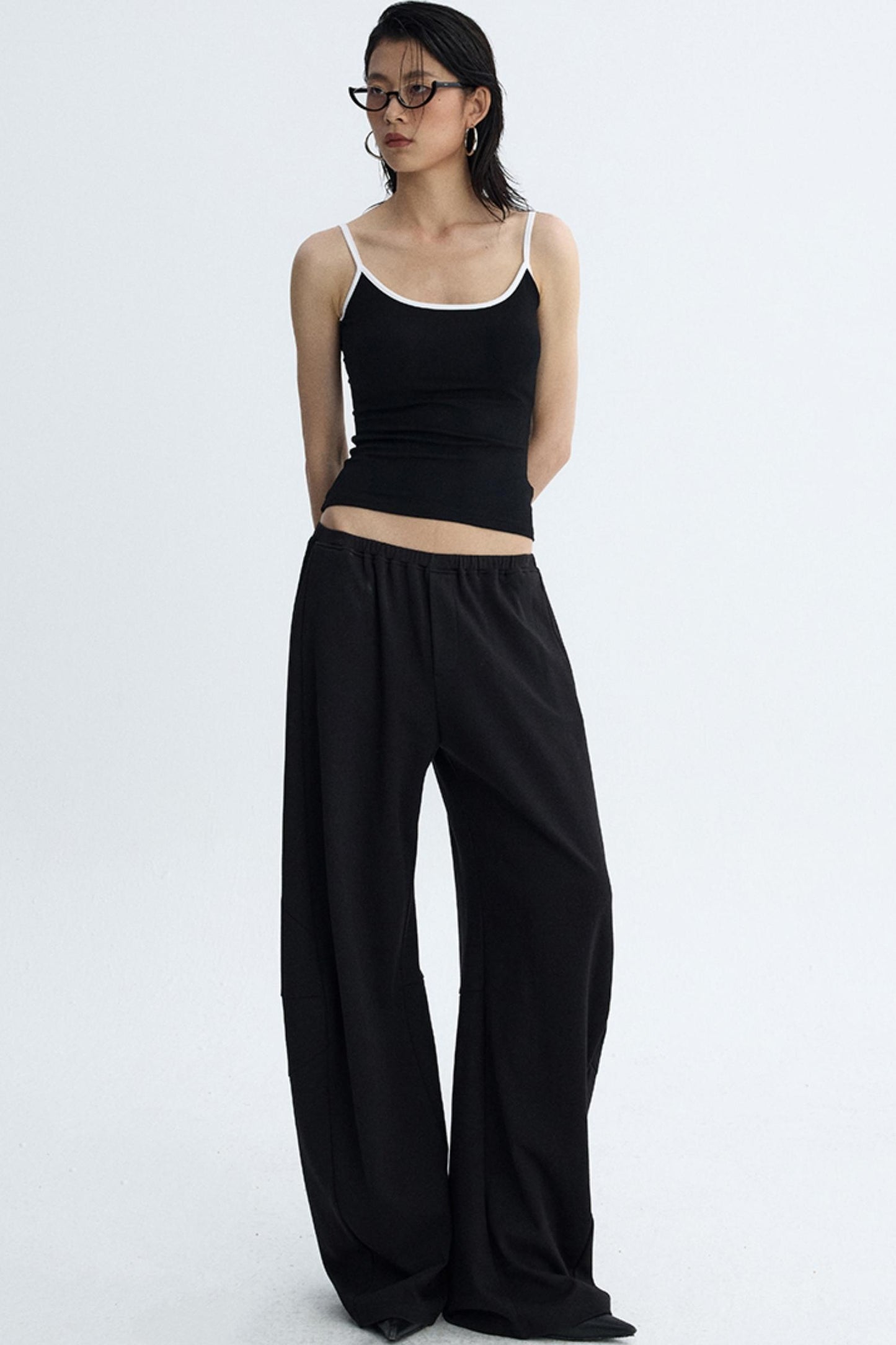 Solid Color U-Tie Slim Camisole