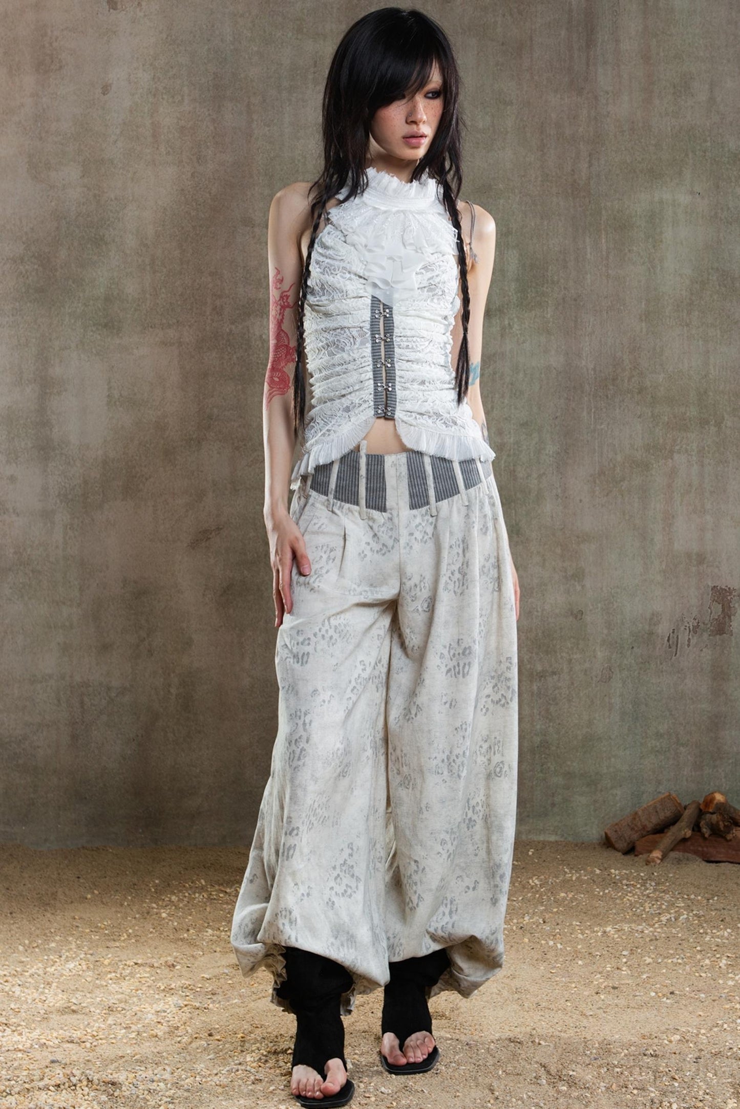 Retro Fishbone Pants