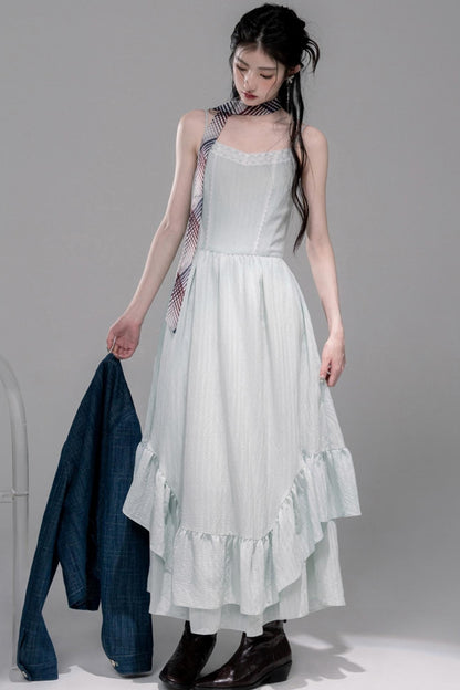 Misty Moon Blue Plaid Denim Jacket