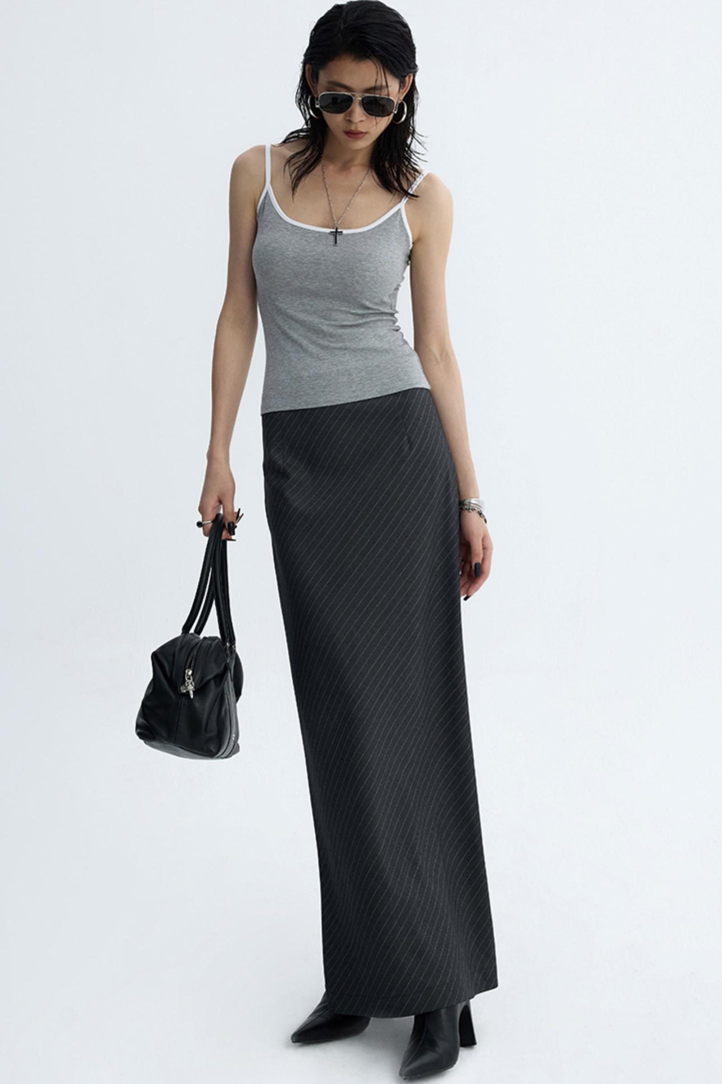 Solid Color U-Tie Slim Camisole