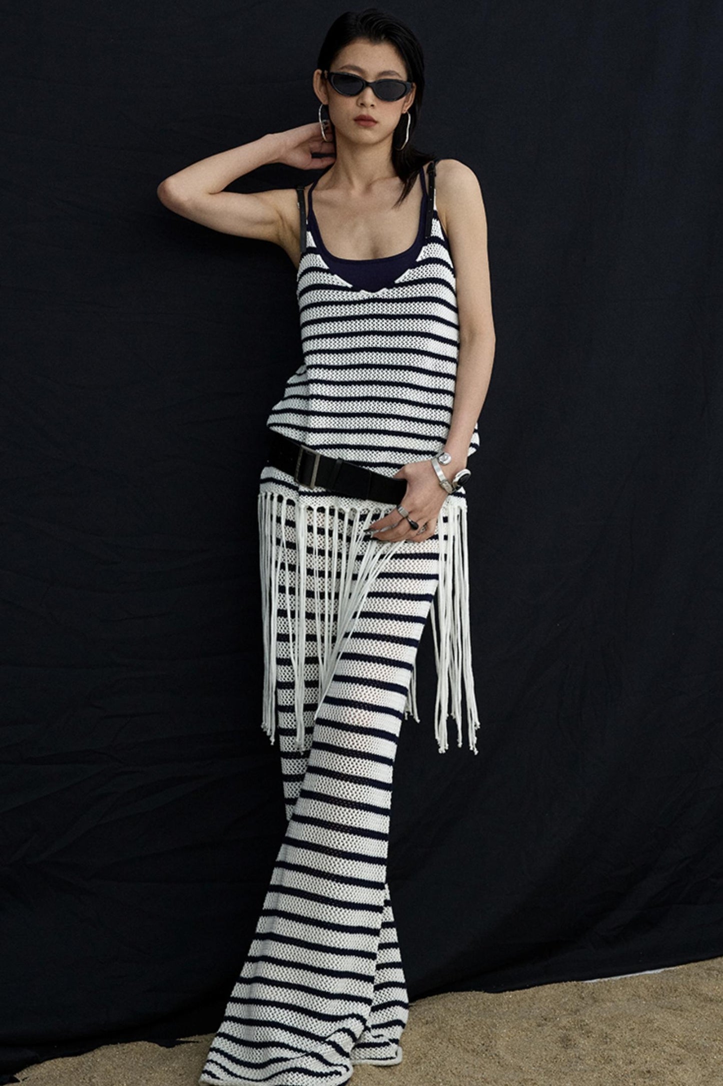 Vintage Distressed Square Buckle Waist Seal