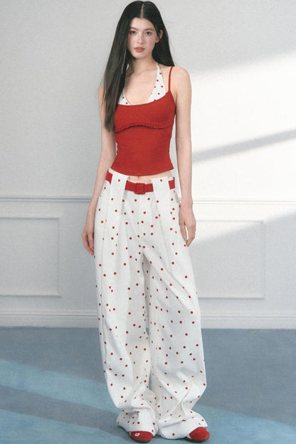 Polka Dot Wide Leg Pants