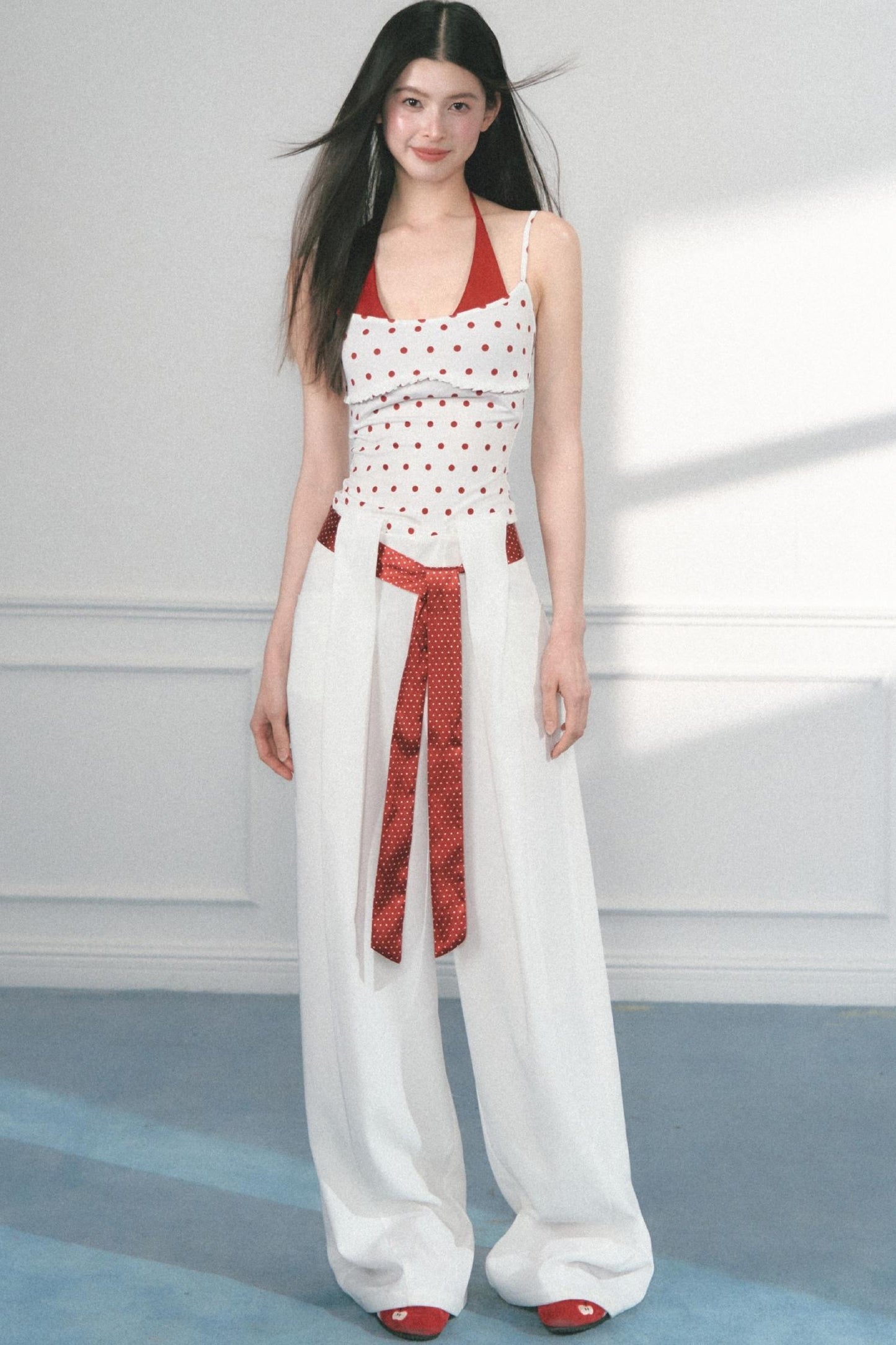 Polka Dot Wide Leg Pants