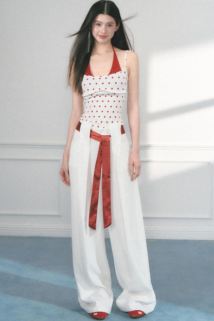 Polka Dot Wide Leg Pants