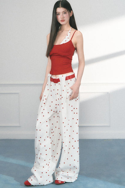 Polka Dot Wide Leg Pants