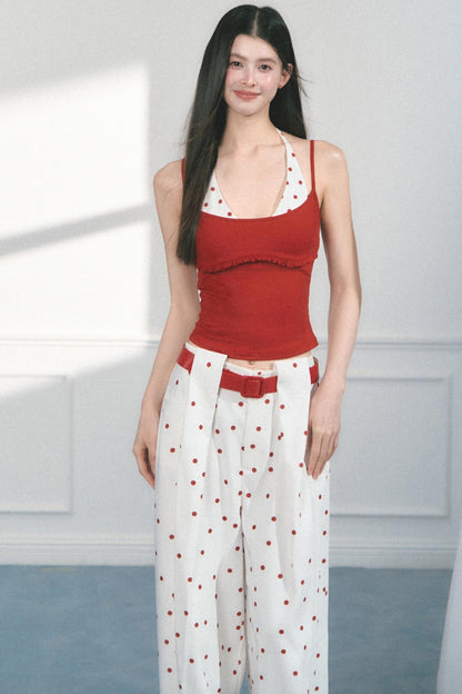 Polka Dot Wide Leg Pants