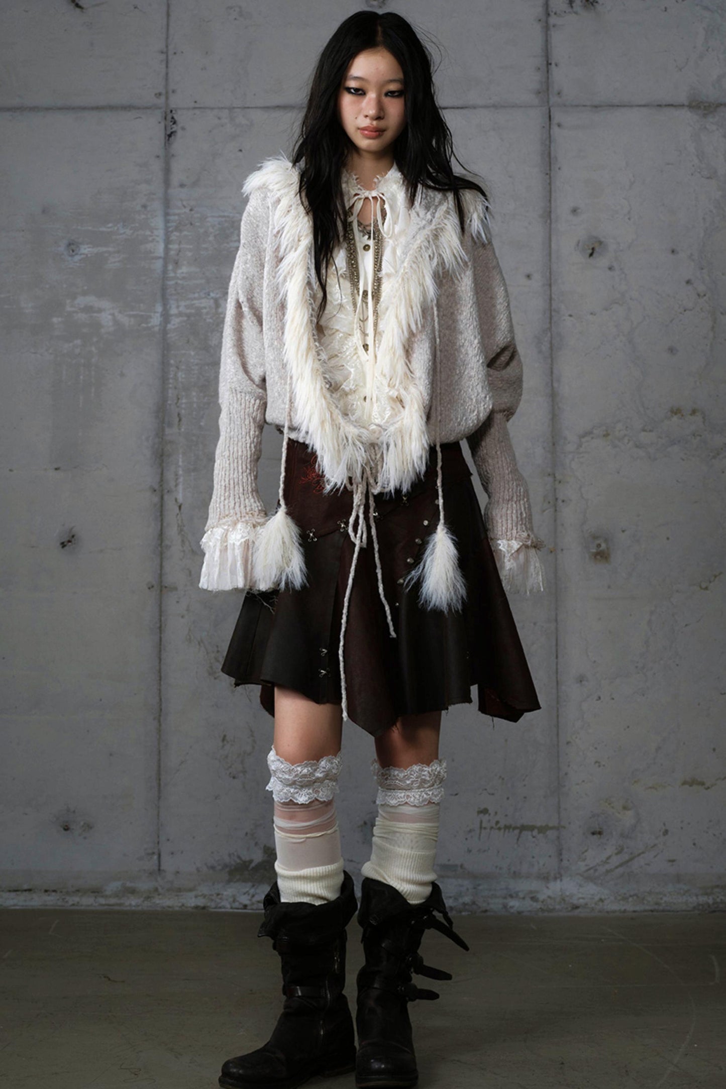 Lazy Vintage Knit Bat Sleeve Hooded Sweater Coat