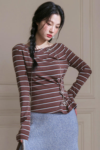Soft Striped Knitted T-Shirt