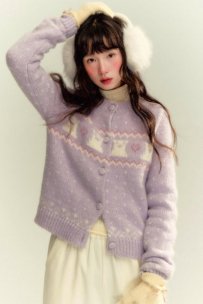 Original Lilac Knit Cardigan