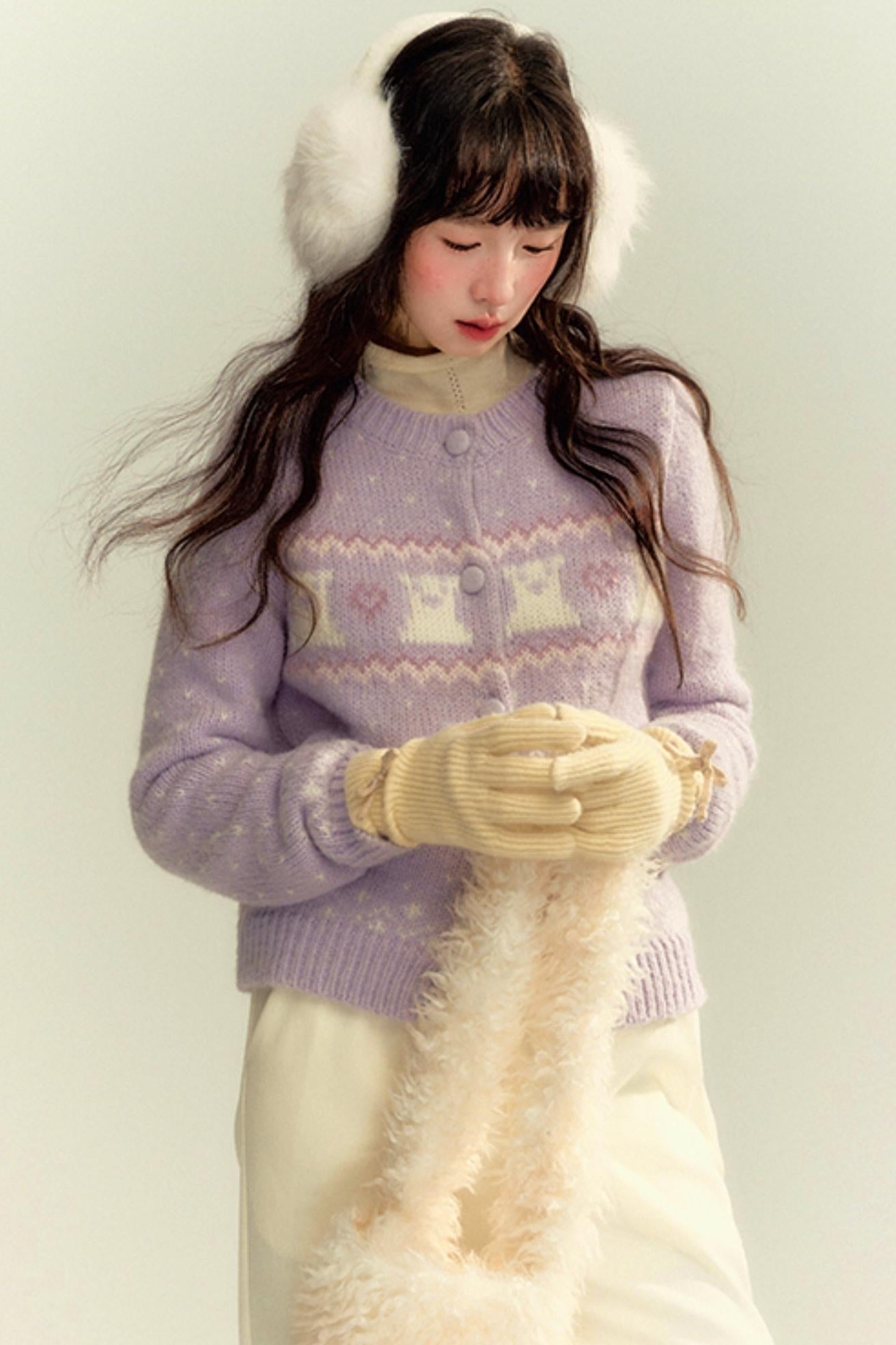 Original Lilac Knit Cardigan