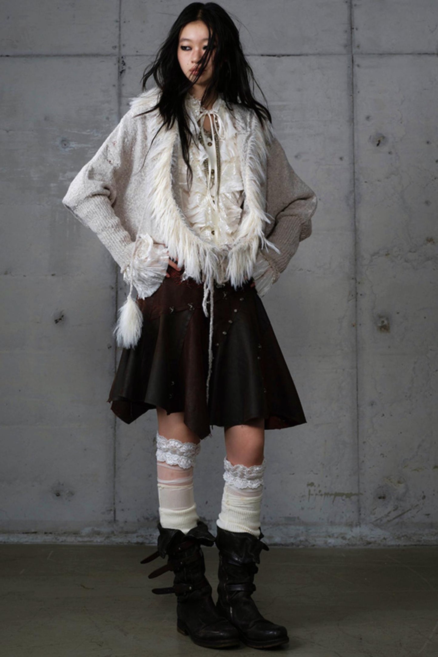 Lazy Vintage Knit Bat Sleeve Hooded Sweater Coat