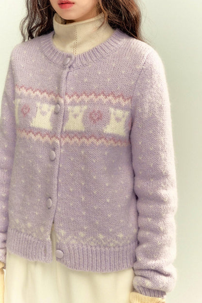 Original Lilac Knit Cardigan