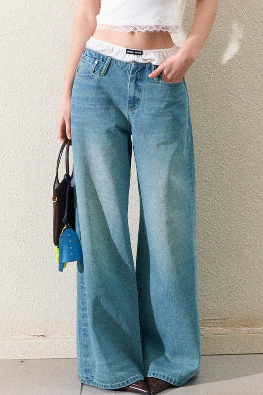 Distressed Washed Jeans