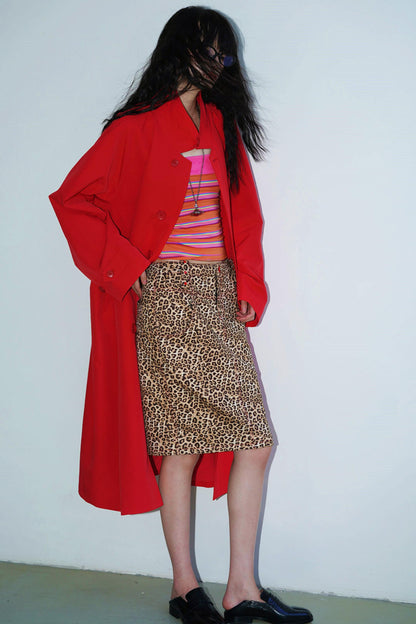 Vintage Suede Pencil Skirt