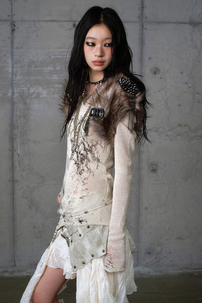 Vintage Plush Punk Knight Vest