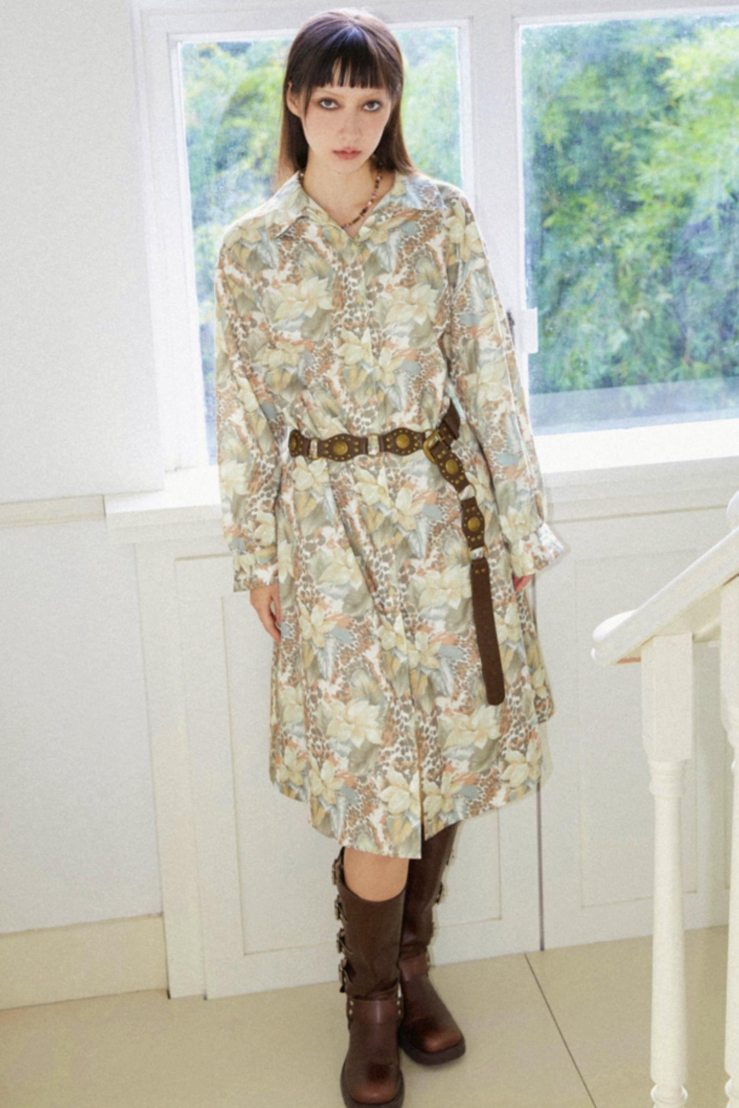 Loose Fit Long Shirt Dress