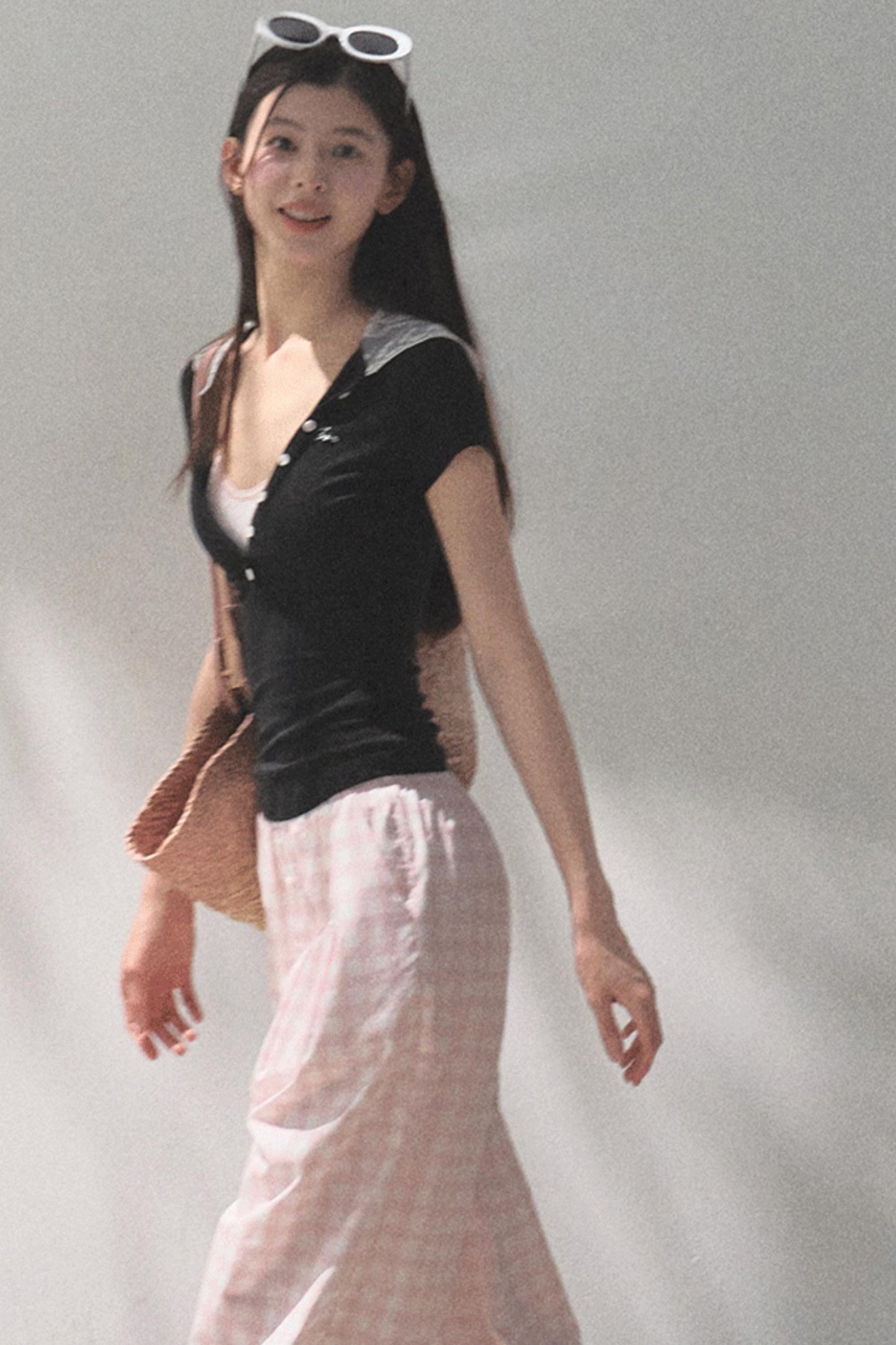 Plaid Linen Suspenders Set-Up