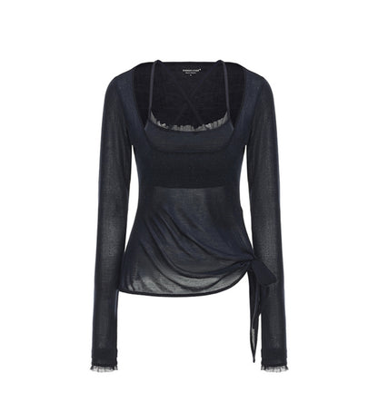 Chic U-Neck Corset Top Set