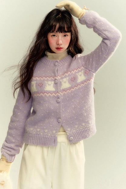 Original Lilac Knit Cardigan