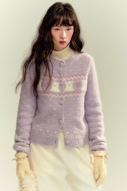 Original Lilac Knit Cardigan