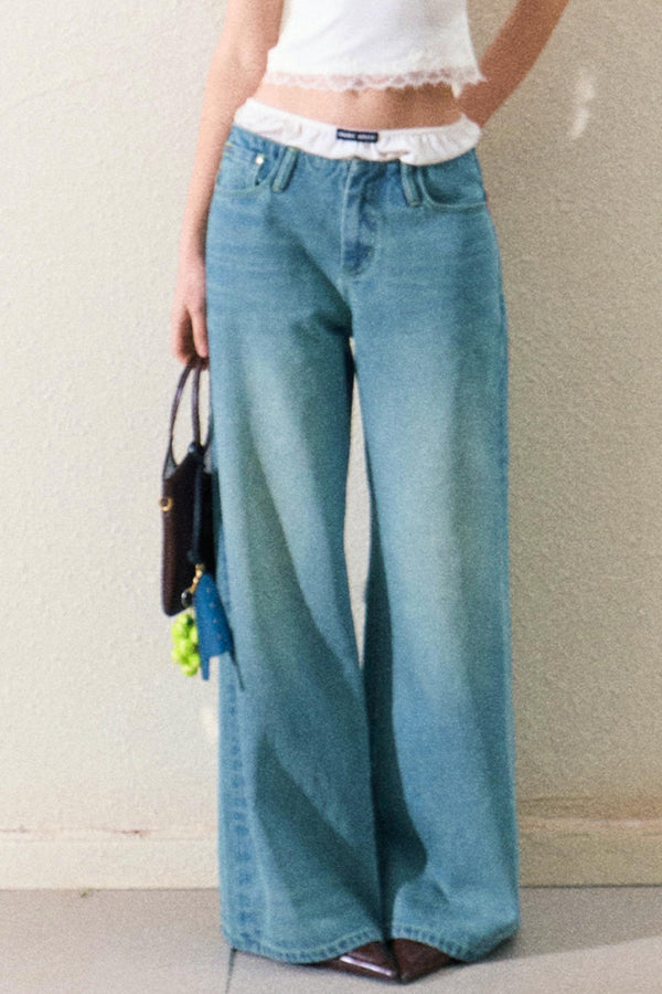 Distressed Washed Jeans