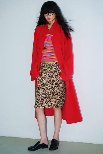 Vintage Suede Pencil Skirt