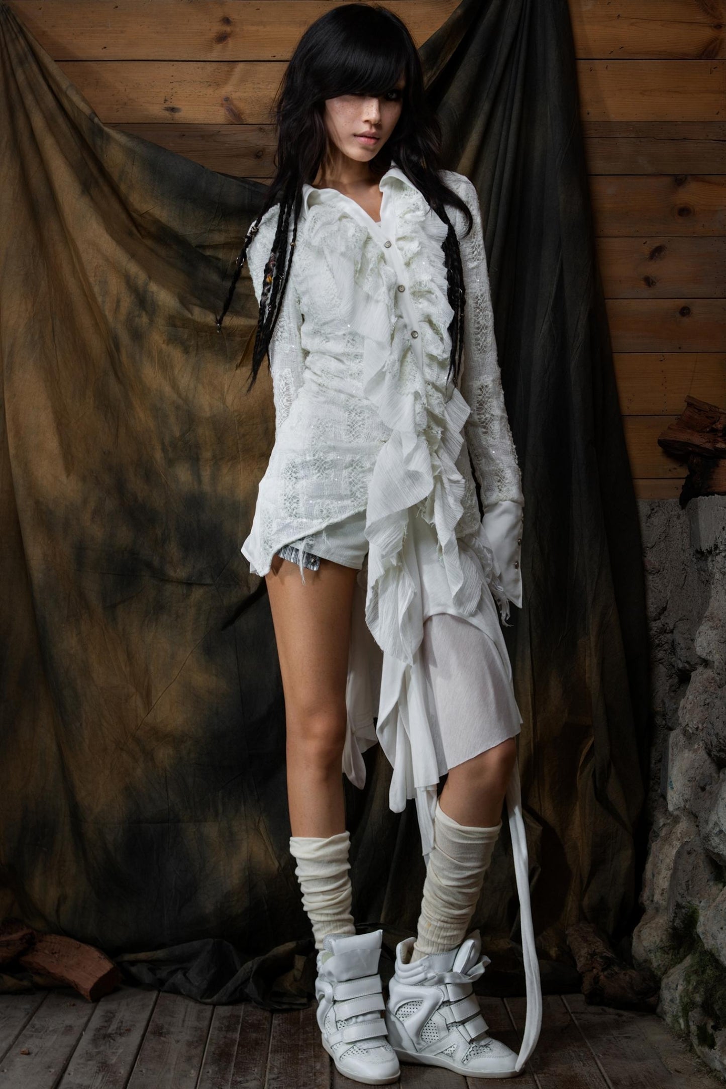 Vintage Ruffled Cardigan