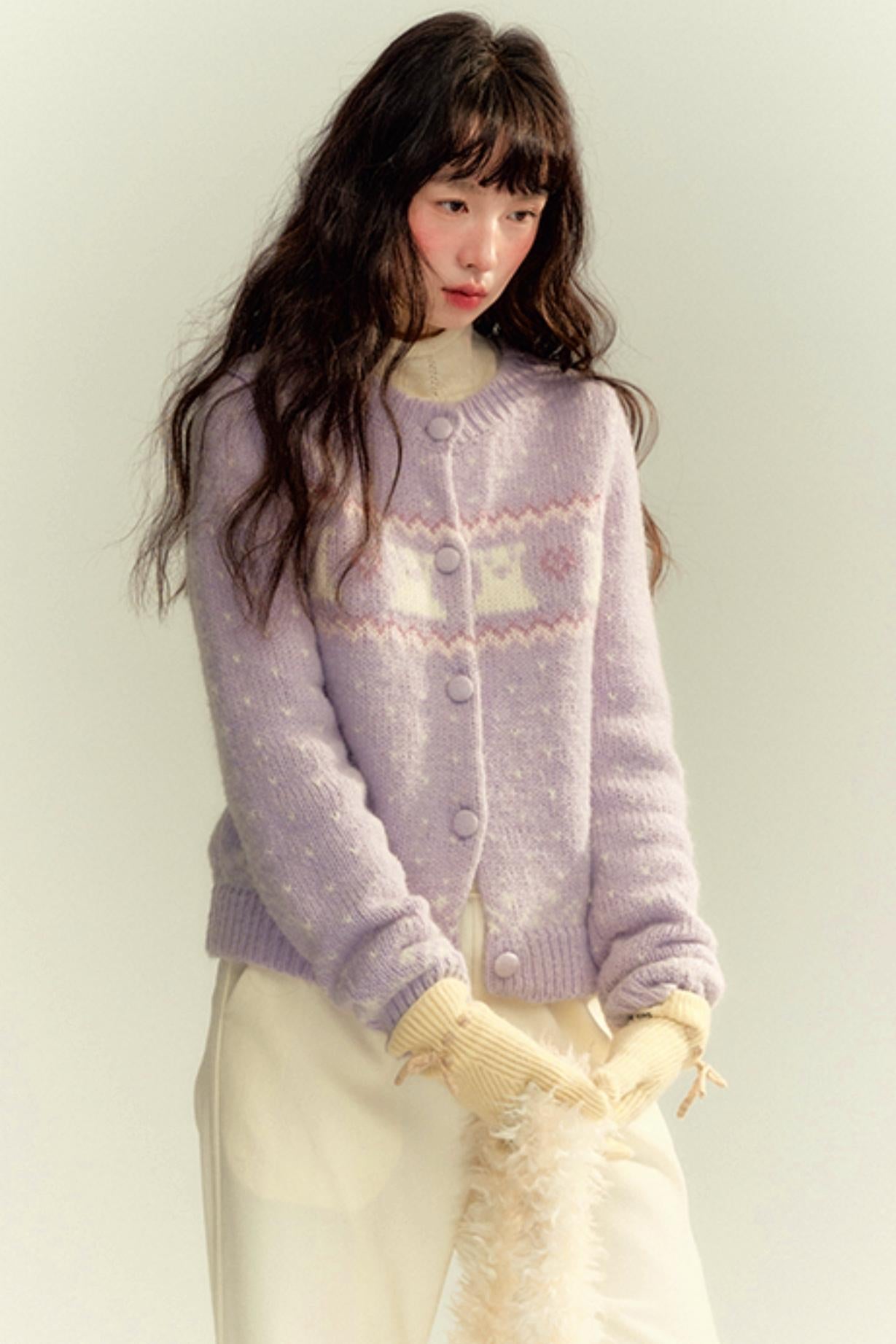 Original Lilac Knit Cardigan