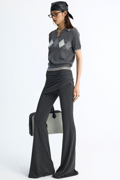 Vintage Diamond V-Neck Tee