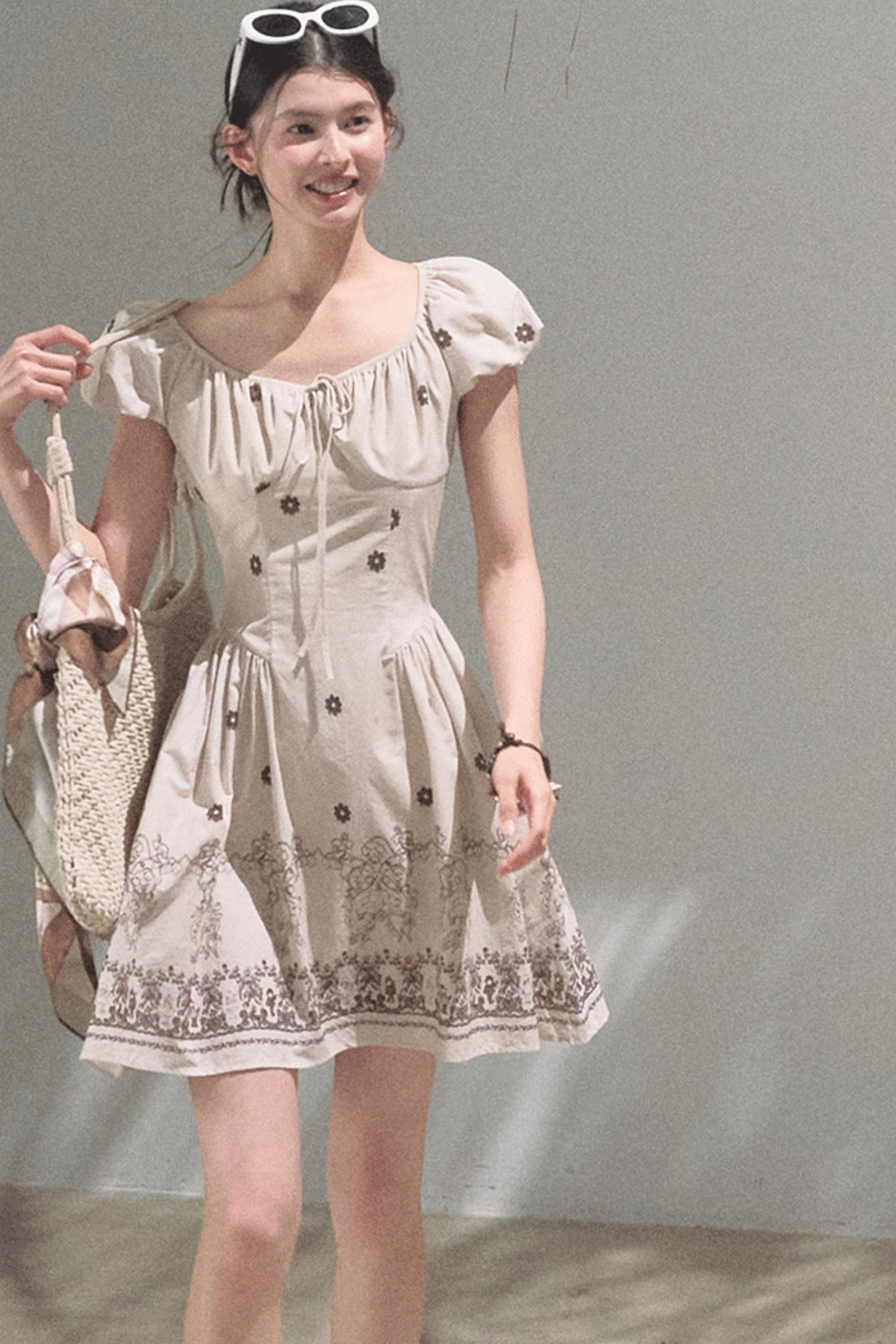 Luminous Cotton Tea Dress