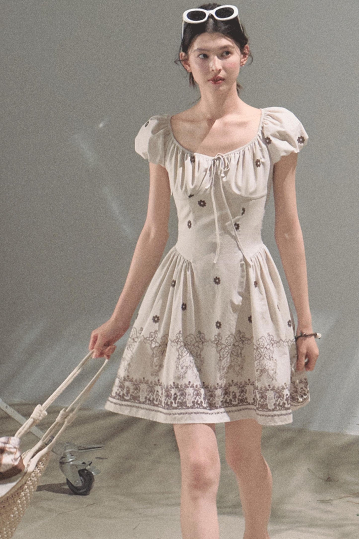 Luminous Cotton Tea Dress
