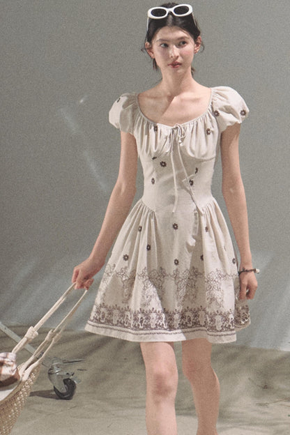 Luminous Cotton Tea Dress